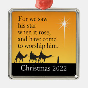 Anpassningsbar Three Wise Manar Star of Bethlehem Julgransprydnad Metall