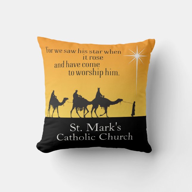 Anpassningsbar Three Wise Manar Star of Bethlehem  Kudde (Framsida)