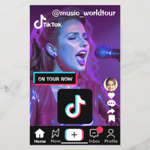 Anpassningsbar tiktok-fotoreklam flygblad
