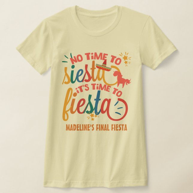 Anpassningsbar till Siesta Det är dags att Fiesta T Shirt (Laydown)