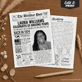 Anpassningsbar tillbaka 1974: Tidningskort, trende Julkort