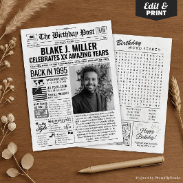 Anpassningsbar tillbaka 1995, dagstidningskort, tr julkort