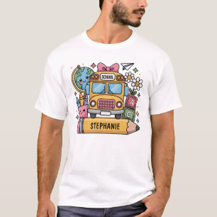 Anpassningsbar Tillbaka till School Buss - Anpassa T Shirt