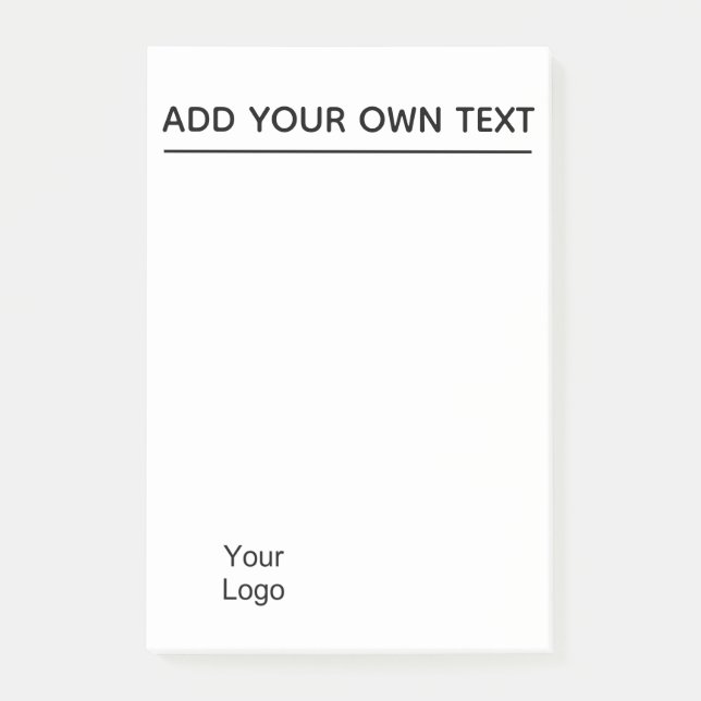 Anpassningsbar. Tillfoga logoen Post-it Block (Framsida)