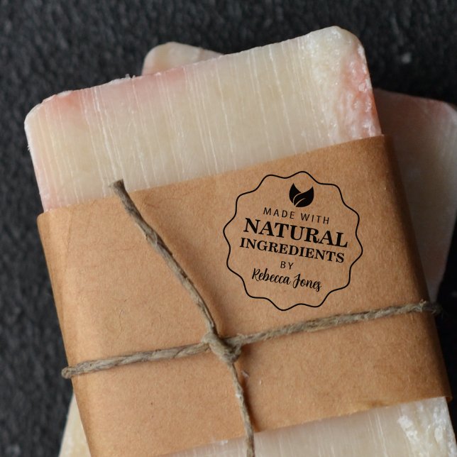 Anpassningsbar tillverkad med naturliga ingrediens stämpel (Skapare uppladdad)