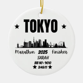 Anpassningsbar Tokyo Marathon Finisher Gift for Ma Julgransprydnad Keramik