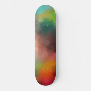 Anpassningsbar Tom mall Modern färggrafik Abstrakt Mini Skateboard Bräda 18,5 Cm