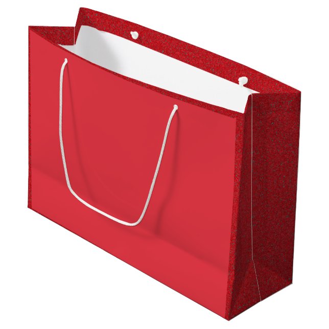 Anpassningsbar Tomato Red Gift Bag med bruseffekt (Framsidan Vinklad)