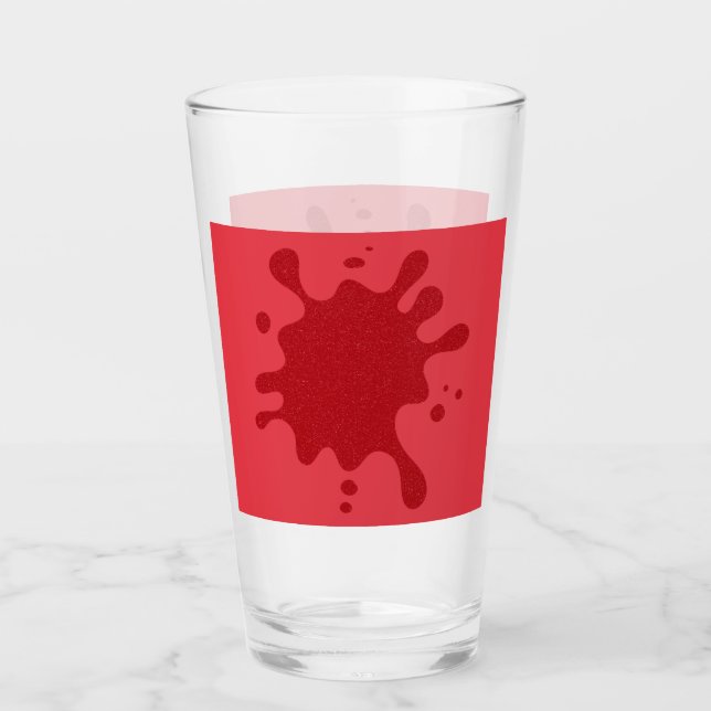 Anpassningsbar Tomato Red Pint Glass Kopp (Framsida)