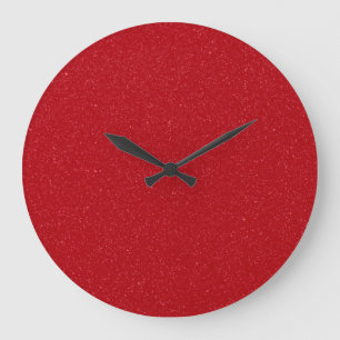 Anpassningsbar Tomato Red Speckled Wall Clock Stor Klocka