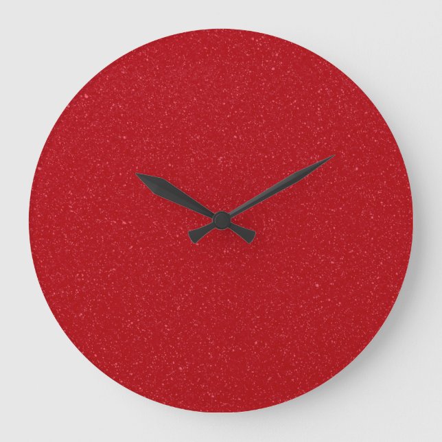 Anpassningsbar Tomato Red Speckled Wall Clock Stor Klocka (Framsida)