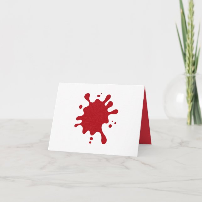 Anpassningsbar Tomato Red Splatter, tillsatt tackk Tack Kort (Framsida)