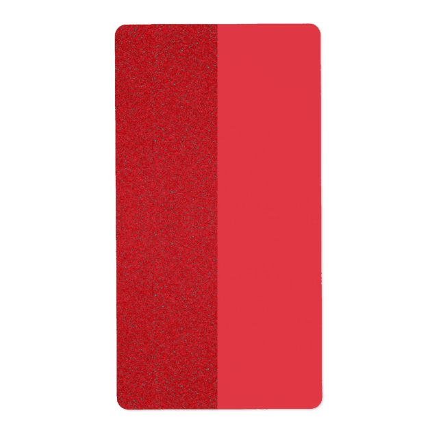 Anpassningsbar Tomato Red Split Shipping Labels Fraktsedel (Framsidan)