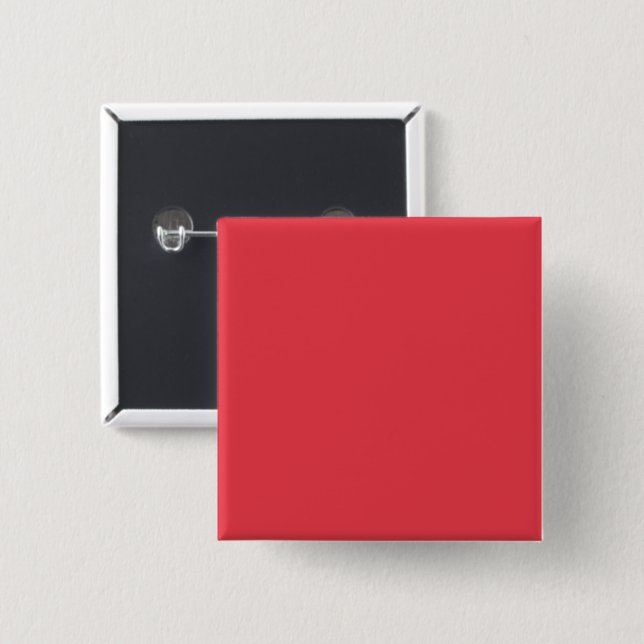 Anpassningsbar Tomato Red Square Button Badge Knapp (Framsida & baksida)