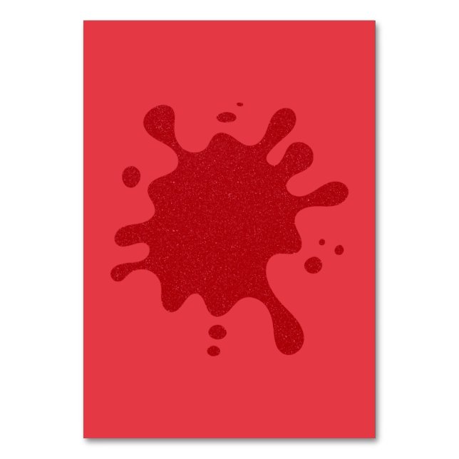 Anpassningsbar Tomatröd Splash Bordskort (Framsidan)