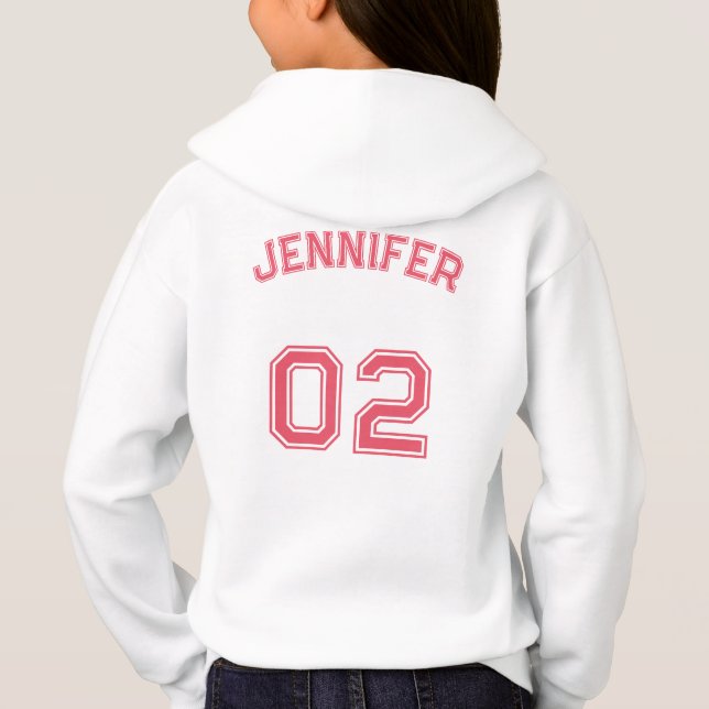 Anpassningsbar Tonåring Småbarn Kids Girl Namn Jer T Shirt (Baksida)