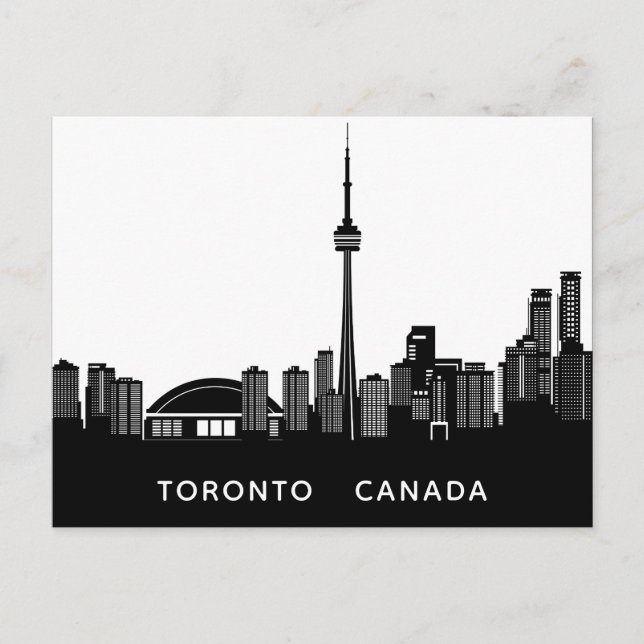 Anpassningsbar Toronto Silhouette-vykort Vykort (Framsida)