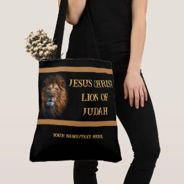 Anpassningsbar Tote Bag Jesus Kristus Lejon av Jud Tygkasse