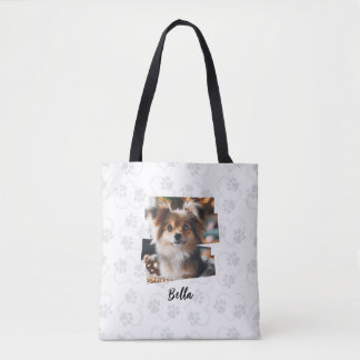 Anpassningsbar Tote Bag med Adsible Hund Photo och Tygkasse