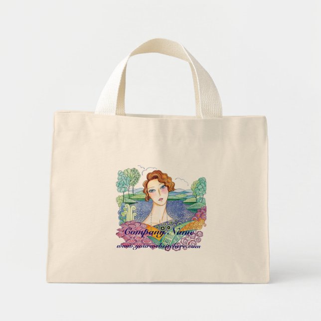 Anpassningsbar Tote Bag, Personlig Tote Bag Mini Tygkasse (Framsidan)