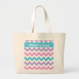 Anpassningsbar Tote Bag, Turcouise, Rosa, Mauve Ch Jumbo Tygkasse
