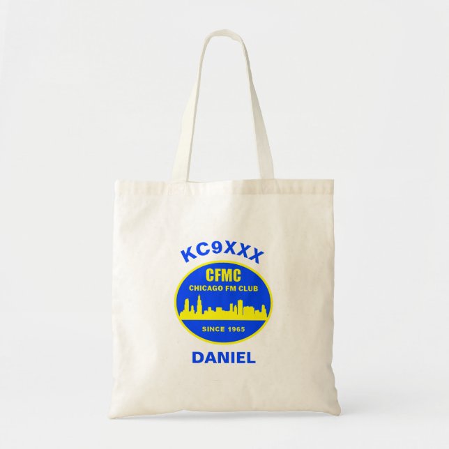 Anpassningsbar Tote Bag w/Callsign & Namn (alterna Tygkasse (Framsidan)