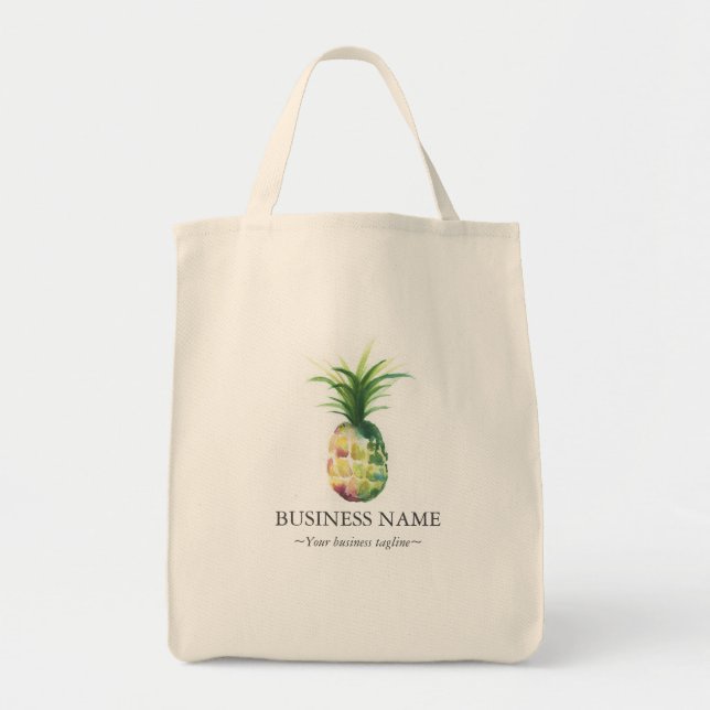 Anpassningsbar Tote bags Tropiskt ananas Tygkasse (Framsidan)