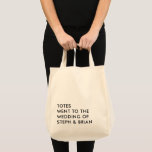 Anpassningsbar Totes gick till Bröllop, välkomstsi Tygkasse<br><div class="desc">Den här leksaken,  skrynkliga väskan är perfektens souvenir för dina gäster i bröllop och kan också dubbla som en välkomstpåse. Den minimalistiska utformningen kommer att framträda ur folkmassan. Du kan ändra textens färg och lägga till en egen ordalydelse.</div>