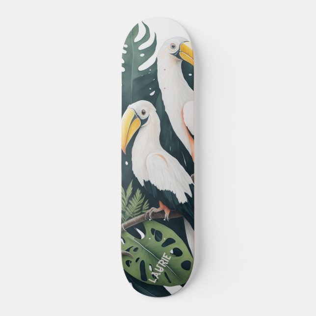 Anpassningsbar Toukanfåglar Mini Skateboard Bräda 18,5 Cm (Framsida)