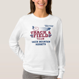 Anpassningsbar Track och Fält Team Klubb Namn numm T Shirt
