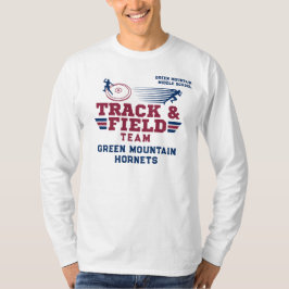 Anpassningsbar Track och Fält Team Klubb Namn numm T Shirt