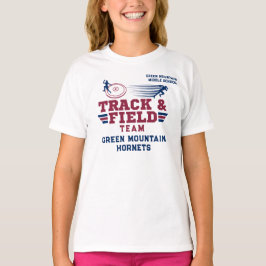 Anpassningsbar Track och Fält Team Klubb Namn numm T Shirt