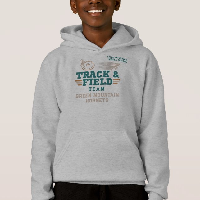 Anpassningsbar Track och Fält Team Klubb Namn numm T Shirt (Framsida)
