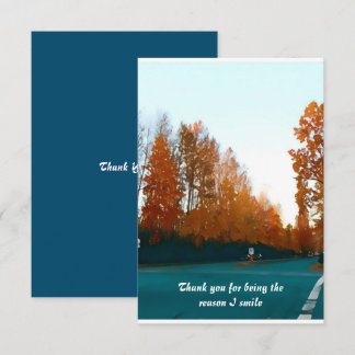 Anpassningsbar Träd - Höst färger offert Tack Kort