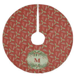 Anpassningsbar Träd Skirt, borstad polyester Julgransmatta Borstad Polyester