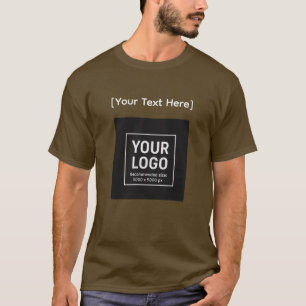 Anpassningsbar Tradarlogotyp & Text T-Shirt