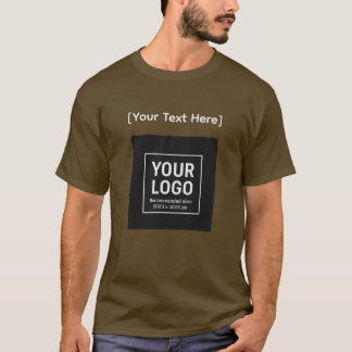 Anpassningsbar Tradarlogotyp & Text T-Shirt