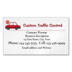 Anpassningsbar Traffic Control Flagga Person ConTR Magnetiska Visitkort