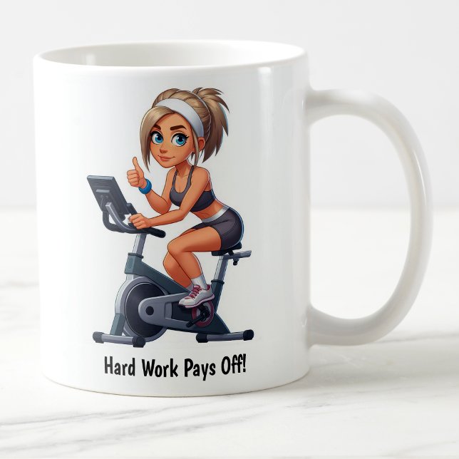 Anpassningsbar Träningscykel Workout Kaffemugg (Skapare uppladdad)