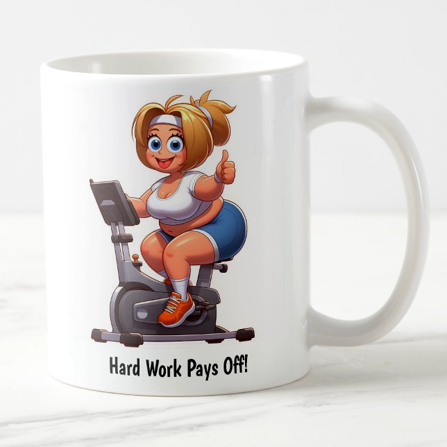 Anpassningsbar Träningscykel-Workout Kaffemugg (Skapare uppladdad)