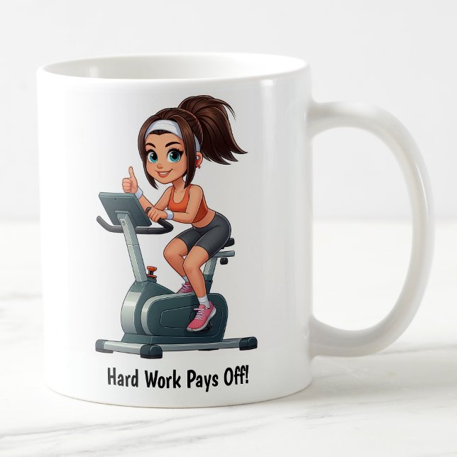 Anpassningsbar Träningscykel-Workout Kaffemugg (Skapare uppladdad)
