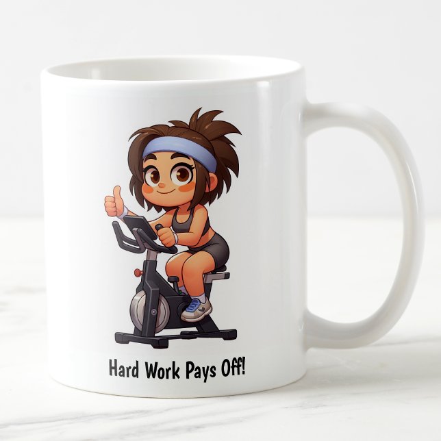 Anpassningsbar Träningscykel Workout Kaffemugg (Skapare uppladdad)