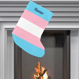 Anpassningsbar Transgender Pride Flagga Liten Julstrumpa