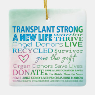 Anpassningsbar Transplant Starkt nytt liv Julgransprydnad Keramik