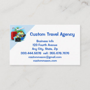 Anpassningsbar Travel Agency Cruise Vacacations Visitkort