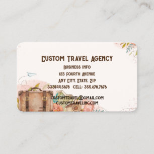 Anpassningsbar Travel Agency Cruise Vacacations Visitkort