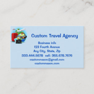 Anpassningsbar Travel Agency Cruise Vacacations Visitkort