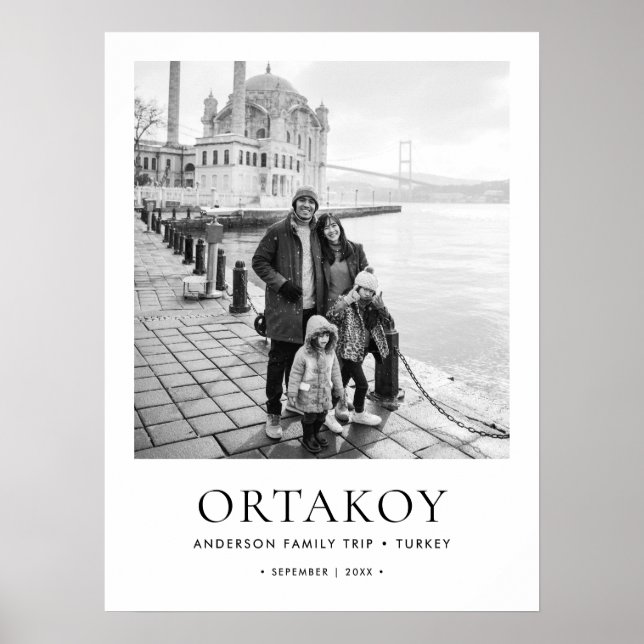 Anpassningsbar Travel Photo & Details Museum Stil  Poster (Framsidan)