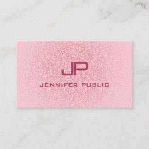 Anpassningsbar Trendig Den moderna Eleganten Rosa Visitkort