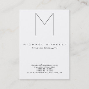Anpassningsbar Trendig fet monogram - minimalistis Visitkort